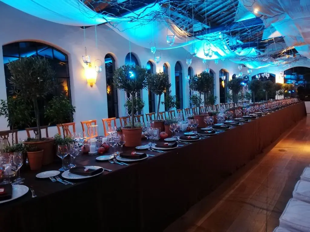 Sala eventi di Villa Dianella allestita per un meeting aziendale